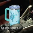 thumbnail image 4 of 30 Oz Sea Turtle Tumbler with Handle and Straw, Insulated Stainless Steel Coffee Travel Cup Mug Water Bottle, Christmas Unique Cute Sea Turtle Gifts for Women Turtle Lovers Mom Men, 4 of 6