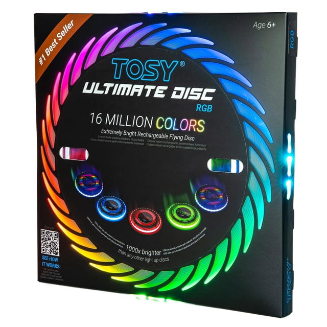 Disco volador TOSY Ultimate, 16 millones de colores RGB, 175 g, con LED
