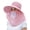 Apricot Pink, variant on Yesbay Fishing Hat Breathable Foldable Outdoor Supplies UV Sun Protection Fishing Wide Brim Hat for Picnic