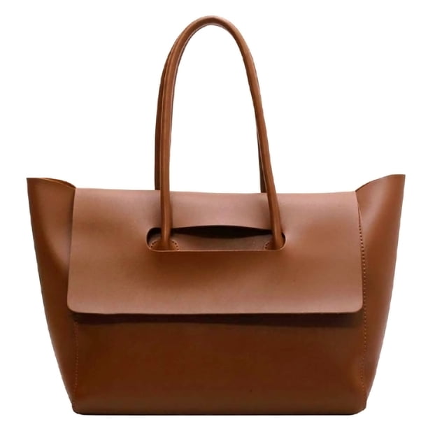 Bolso Mano Retro Gran Capacidad para Desplazamientos Bolso Hombro (marrón)