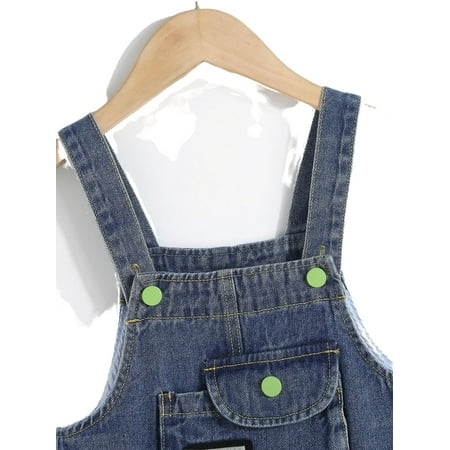 

Casual Heart Print Straps Overall Sleeveless Dark Wash Toddler Girls Denim Overalls & Jumpsuits (Girl s)