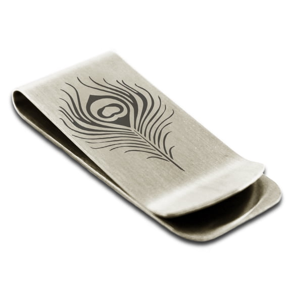 Stainless Steel Hera Greek Goddess of Marriage Engraved Money Clip Credit Card Holder