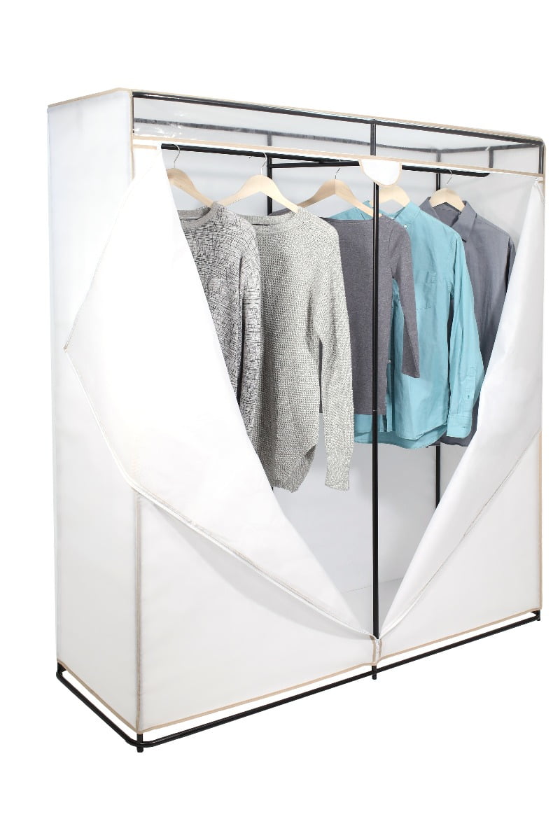 Tidy Living All Metal 60" Closet , Portable Garment Closet, White