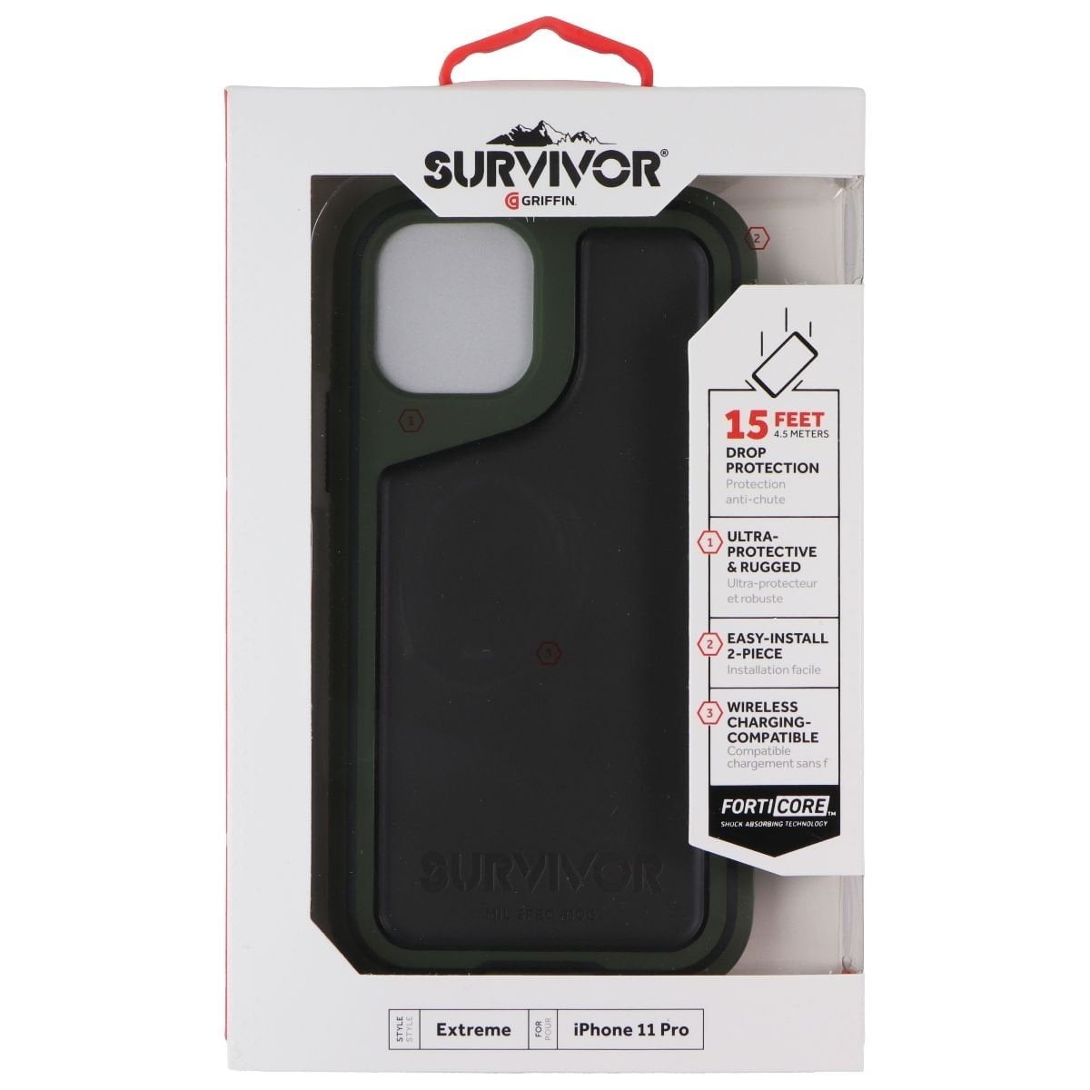 Griffin Survivor Extreme Case for iPhone 11 Pro - Bronze Green/Black/Smoke