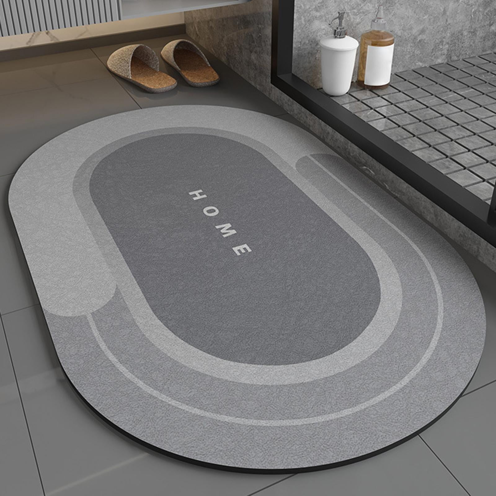 Nordic Style Bath Mat Soft Rubber Backing Diatom Bath Floor Mat for