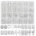 thumbnail image 1 of 220Pcs Metal Pendant Diy Decorative Hair Extension Ring Accessories for Braid Dreadlock Wig, 1 of 8