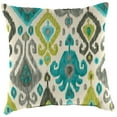 thumbnail image 2 of Jordan Manufacturing 20" x 20" Paso Turquoise Multicolor Ikat Square Outdoor Throw Pillow (2 Pack), 2 of 9