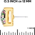 thumbnail image 4 of Humble Chic Large Stud Earrings for Women - Confetti Glitter Statement Square Studs, 4 of 10
