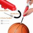 thumbnail image 3 of Air Pump for Balls, Dual Action Ball Pump for Basketball, Volleyball, Soccer, Rugby, Football Sport Ball and Speed Bag Fast Inflation, Portable and Hose Mounted Design, 3 Needles + 2 Nozzles, 3 of 7