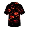 thumbnail image 6 of Halloween Scrub Tops for Men Short Sleeve V Neck Pumpkin Print Tees Stretch Wrinkle-Resist Nurse Medical Scrubs, S, 6 of 7