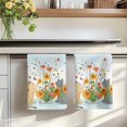 thumbnail image 7 of Cats Flowers Kitchen Towels Set of 3, Spring Floral Elegant Pastoral Absorbent Dish Towels for Kitchen, Microfiber Hand Towel, Quick Drying Tea Towel for Cleaning Decorative Dishcloths, 7 of 7