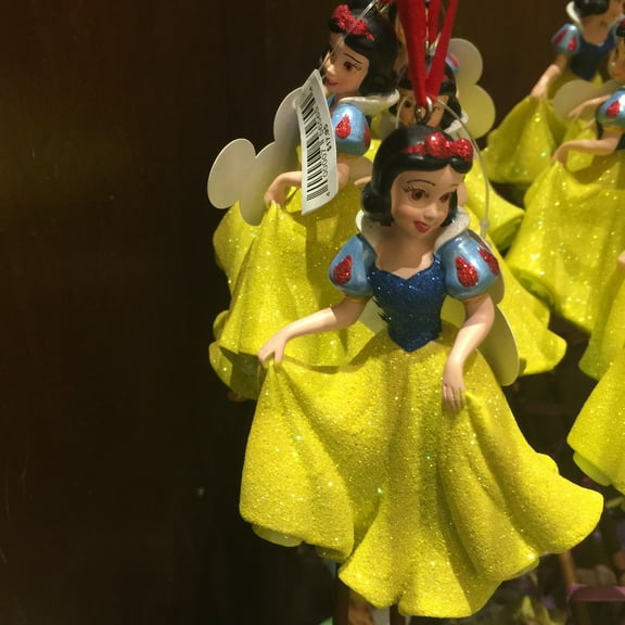 disney parks princess snow white glitter resin christmas ornament new with tag