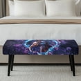 thumbnail image 3 of Jiueut Horse Heart Rose Print Dining Bench Cover, Dustproof Long Bench Seat Cushion Easy to Clean Rectangle Dining Chair Protection Universal Fit for Most Chairs, 3 of 7