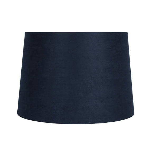 Urbanest Navy Blue Suede Drum Lampshade, 10x12x8.5', Spider Fitter