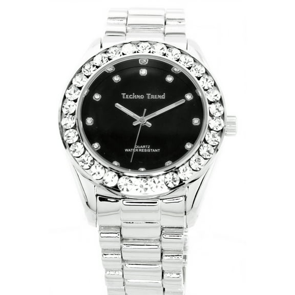 Men's  Silver tone Business Clubbing watch 46mm 16mm thick case.