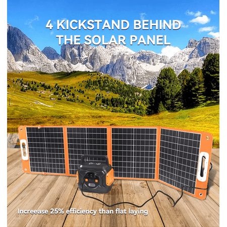 

320w Portable Power Station Flashfish 292wh 80000mah Solar Generator Backup Power With Lashfish 18v-100w Foldable Solar Panel Portable Solar Charger