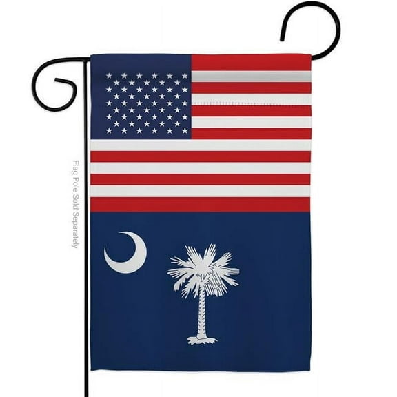 Americana Home & Garden G142799-BO 13 x 18.5 in. USA South Carolina American State Vertical Garden Flag with Double-Sided House Decoration Banner Yard Gift