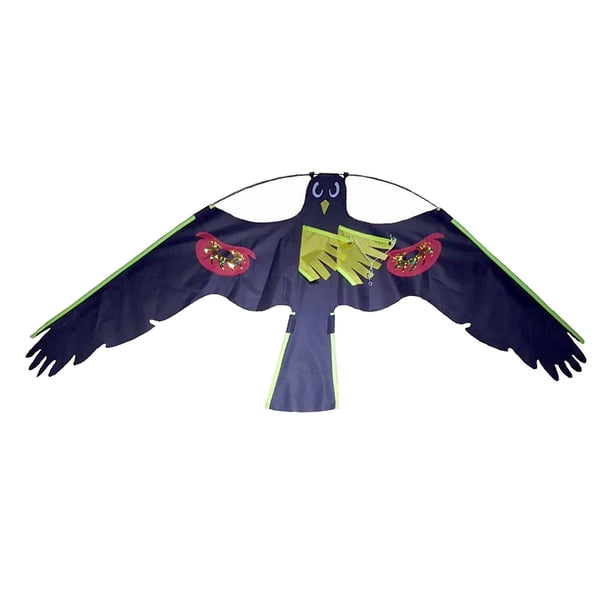 Repelente de pájaros cometa de águila grande realista pájaro espantapájaros paloma señuelo con reflectante llama dorada Zulema repelente de aves