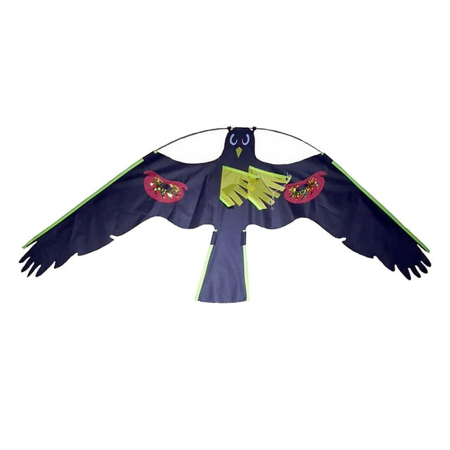 Almencla Grand Répulsif d'Oiseaux Cerf-Volant Aigle Épouvantail Protecteur de Grains Cultures Flamme Dorée