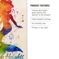 thumbnail image 3 of Seaside Heights, New Jersey, Mermaid Silhouette, Rainbow Watercolor Birch Wood Wall Sign (6x9 Rustic Home Decor, Ready to Hang Art), 3 of 5