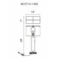 thumbnail image 2 of CWI Lighting Torren 1 Light Contemporary Metal Table Lamp in Satin Nickel, 2 of 2