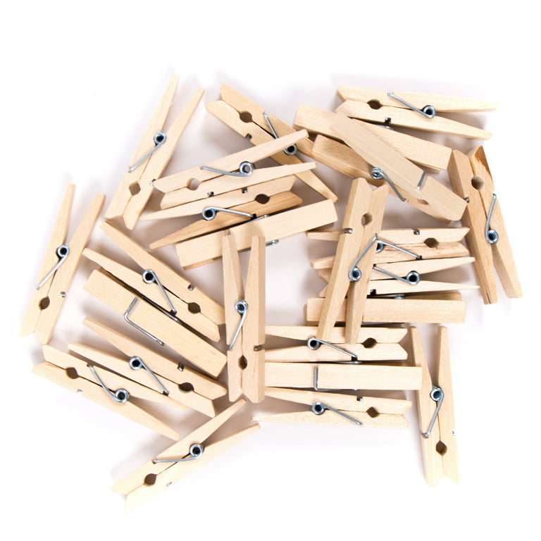 Natural Wood Mini Clothespins - 12 Piece