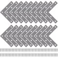 thumbnail image 1 of Soporte de fijación plano recto soporte de metal en forma de L con tornillos para muebles de madera soporte de reparación de armario 80*80mm 20 piezas Feliz Sencillez, 1 of 4