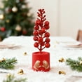 thumbnail image 6 of Christmas Fruit Branch Ornament Gold Plastic Tabletop Decor for Shelf Desk Miniature Festive Centerpiece(Red), 6 of 6