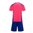 thumbnail image 5 of Kids Unisex Tracksuit Quick Dry Breathable 2-Piece Top & Shorts Set Hot Pink for Play Sports Youth Sizes 4-12,Size 8-9T, 5 of 5