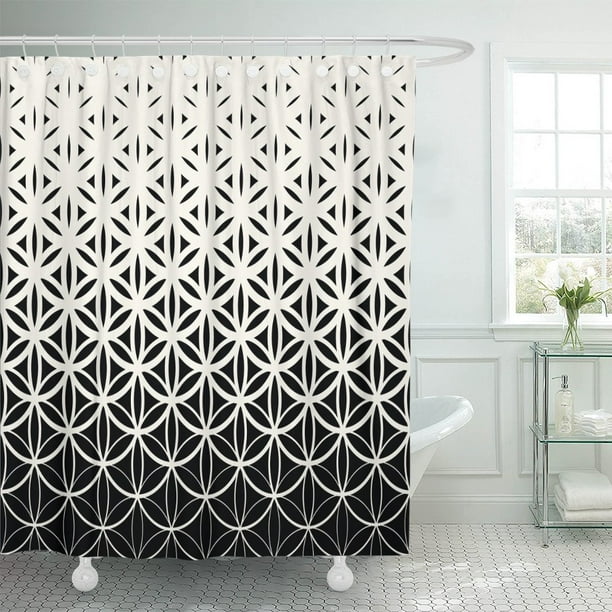 PKNMT Abstract Sacred Geometry Black and White Gradient Flower