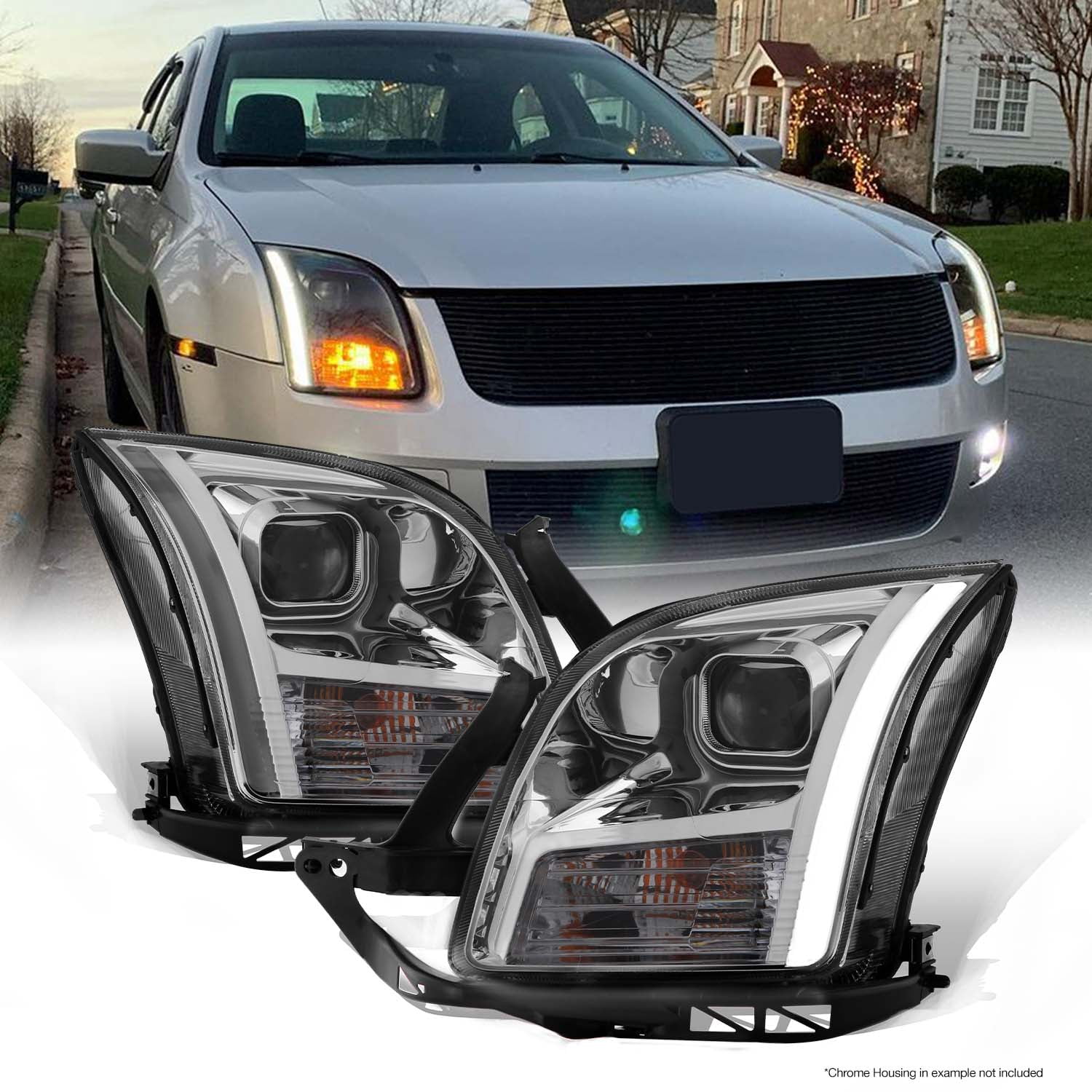 For 2006 2007 2008 2009 Ford Fusion Light Bar Turn Signal Projector