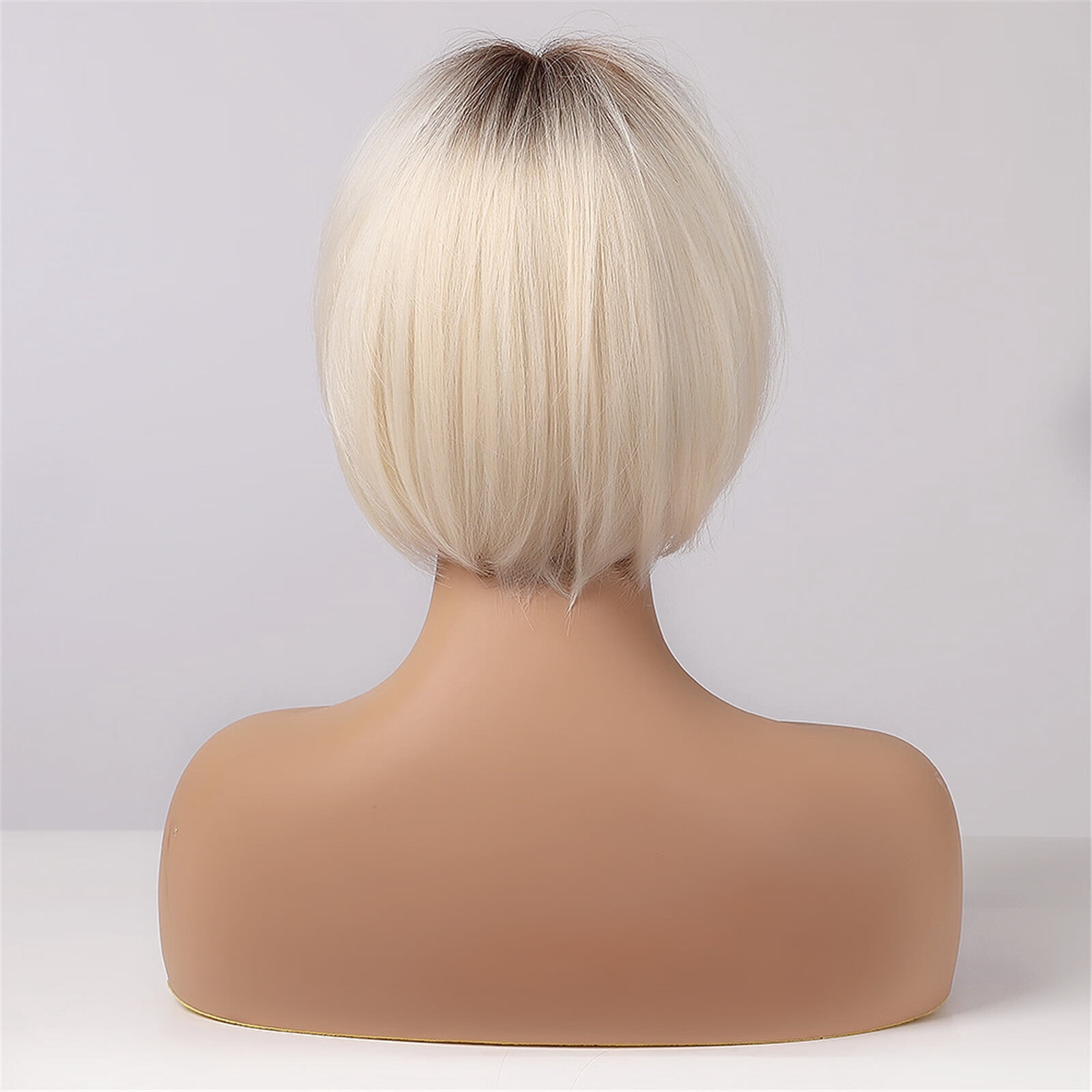 UTOURS Human Hair Wigs For Women Black Color Natural Lace Hair High Temperature Silk Rice White Bob Head Rose Net Wig