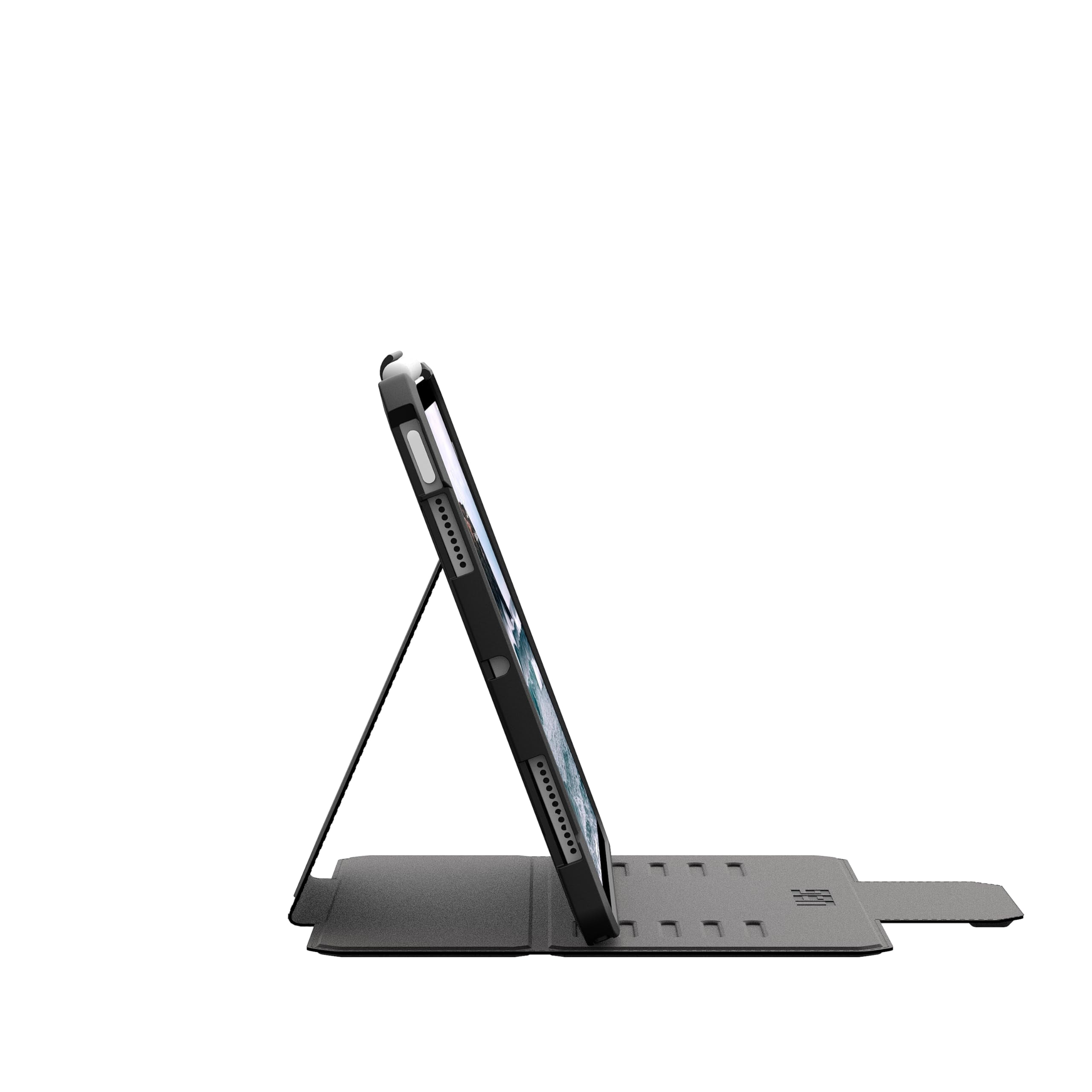 UAG iPad Air 11" Case M4/M3/M2 2024-2026 - Rugged Auto Sleep/Wake Folio Cover Pencil Holder & Multi-Angle Adjustable Stand, Metropolis SE Black/Bronze