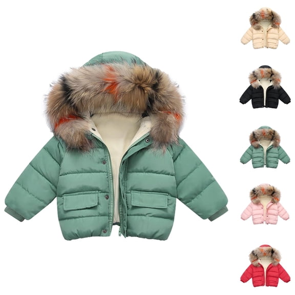 Boys Coat Boys Winter Jacket Hooded Zippered Design Warm Coat for Kids Outdoor