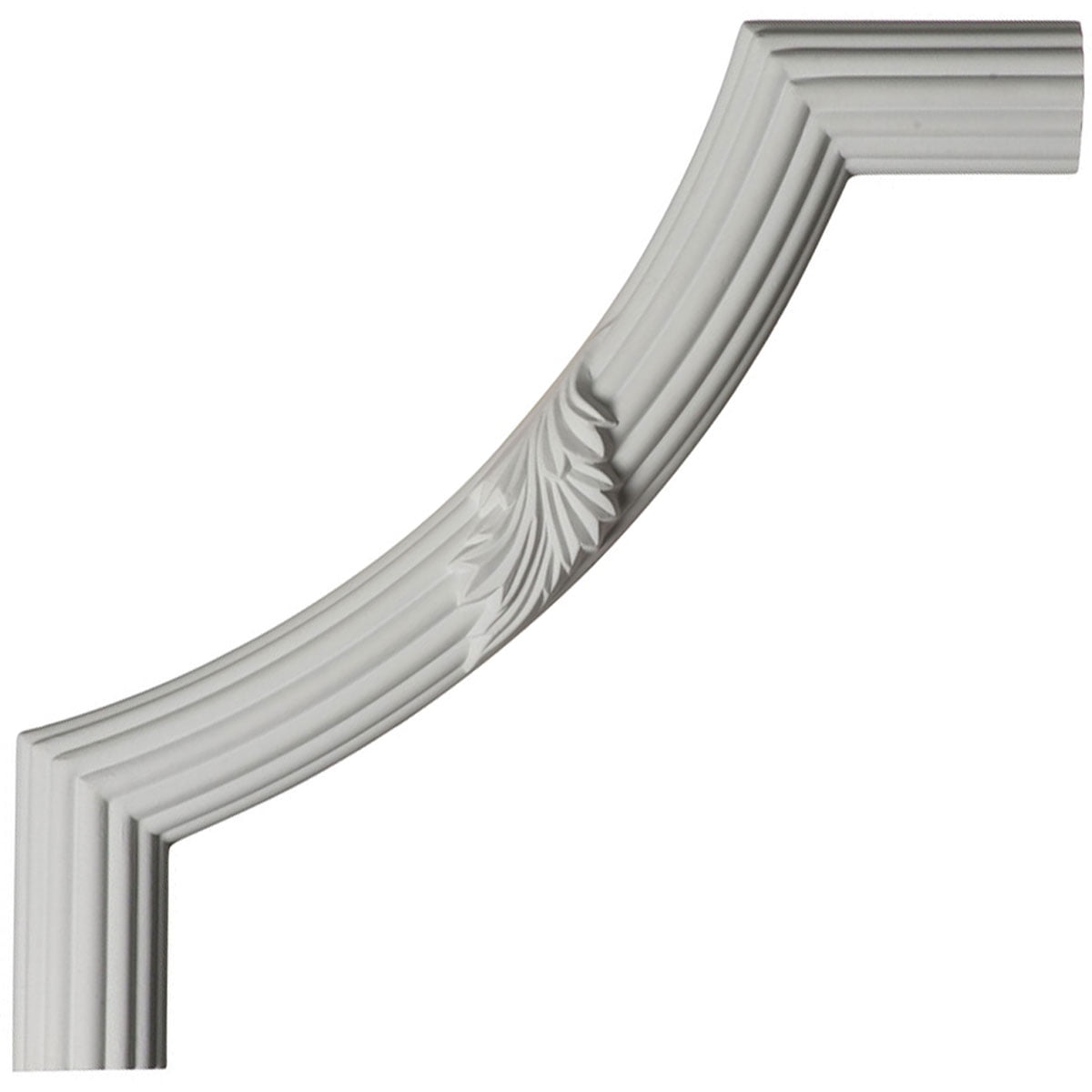 12'W x 12'H x 1 1/8'P Reeded Acanthus Leaf Panel Moulding Corner (matches moulding PML01X01AC)