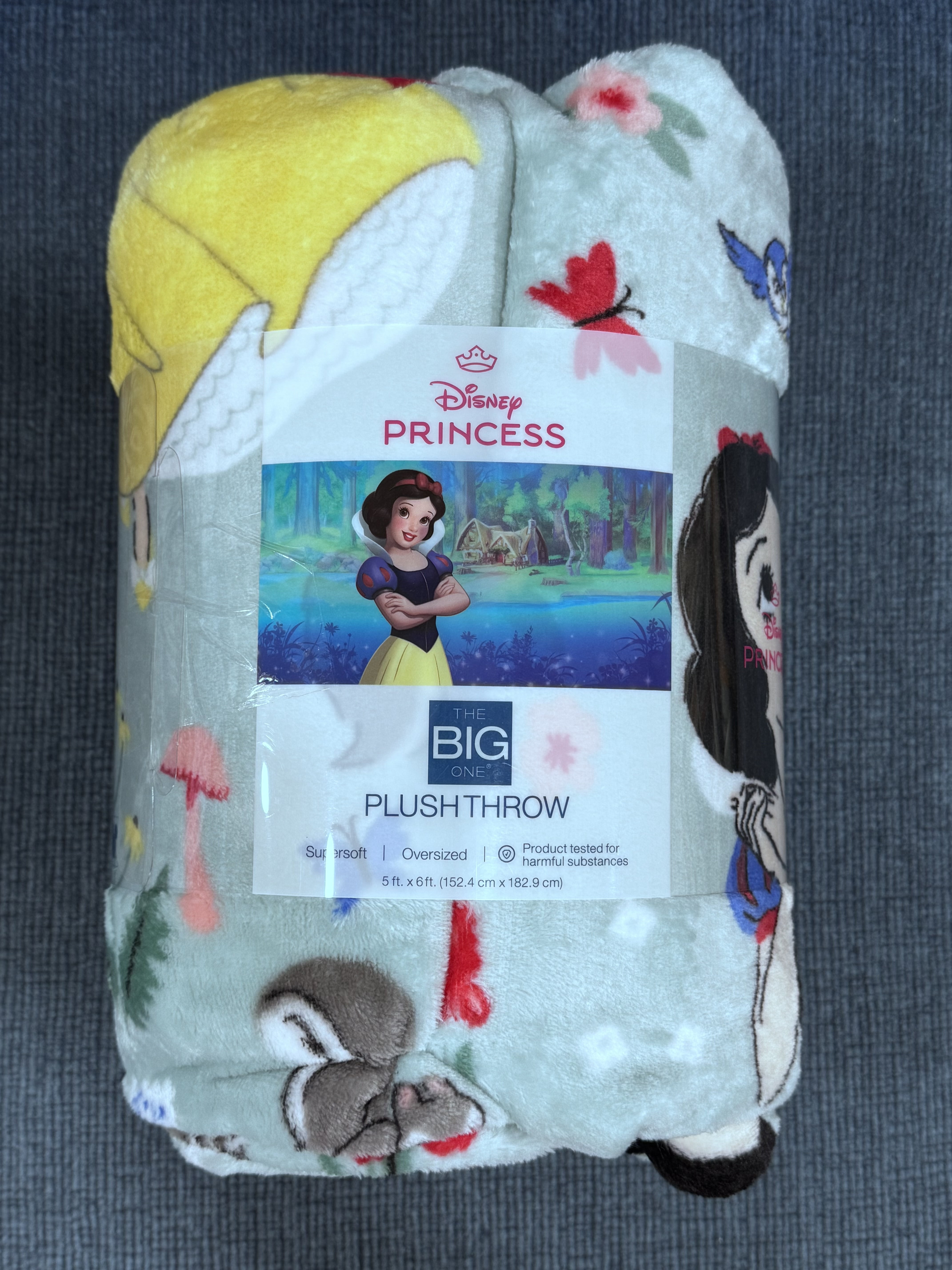 Big One Oversized Disney Princess Snow White Microplush Throw Blanket 5' x 6'