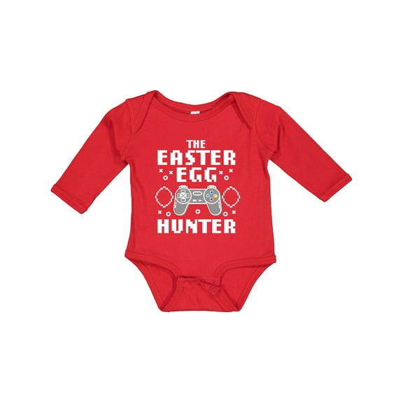 Inktastic Happy Easter The Easter Egg Hunter Gamer Boys or Girls Long Sleeve Baby Bodysuit
