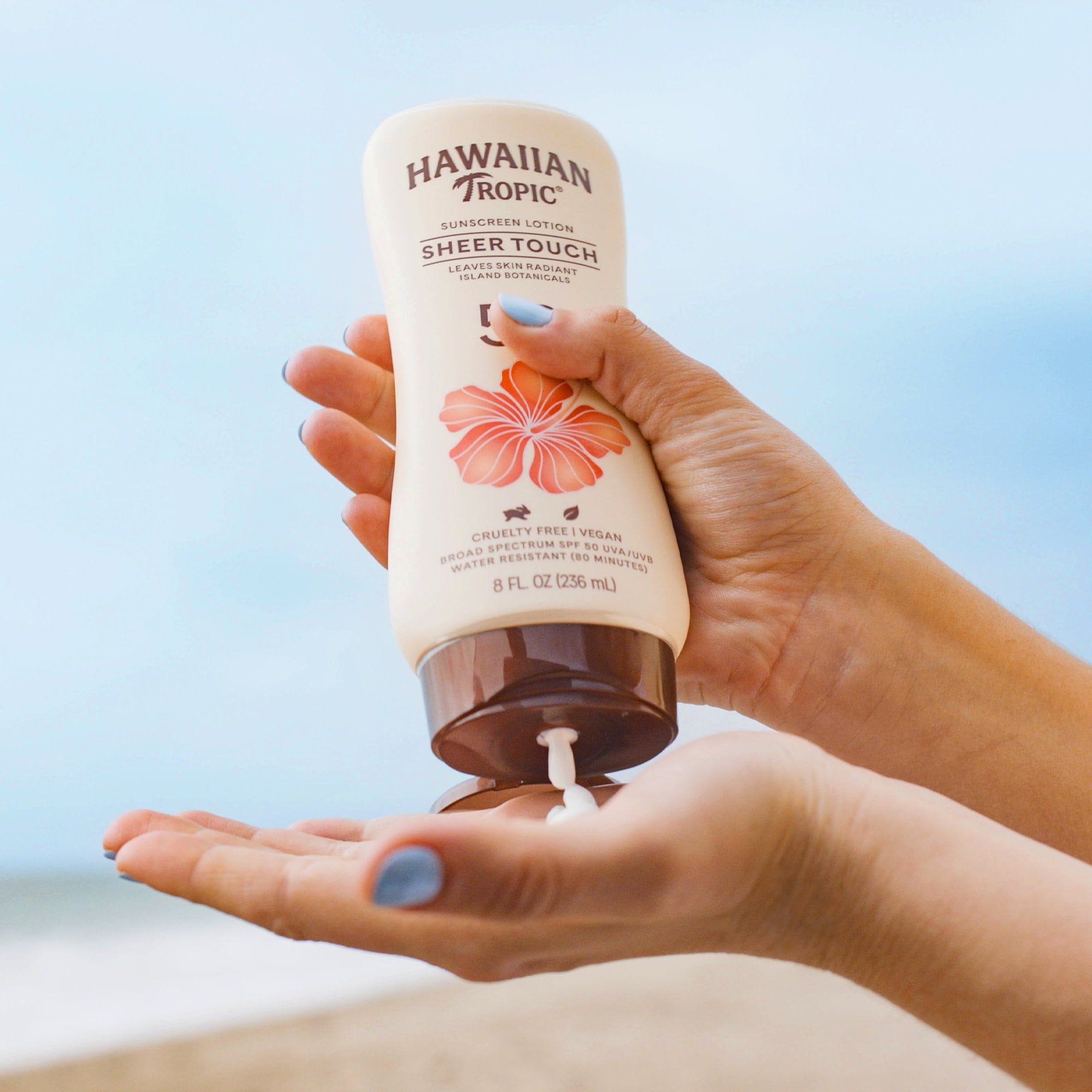 (4 pack) Hawaiian Tropic Sheer Touch Lotion Sunscreen, Ultra Radiance, SPF 50, 8 Oz