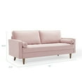 thumbnail image 2 of Modway Valour Performance Velvet Sofa in Pink, 2 of 7
