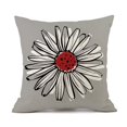 thumbnail image 5 of Fundas De Almohada Juego De 4 Fundas De Almohada Decorativas Rojas para Sofá Fundas De Almohadas De Margaritas Modernas para Sala De Estar Cojín Cama Al Aire Libre Gris, 5 of 5