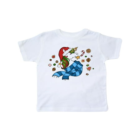 

Inktastic Cute Christmas Unicorn with Cookies Gift Toddler Boy or Toddler Girl T-Shirt