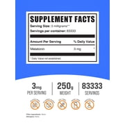 BulkSupplements Melatonin Powder - Melatonin Supplement, for Sleep Support - 3mg per Serving, 250g (8.8 oz)