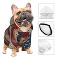 thumbnail image 3 of KLL American Flag1 for Basic Dog Hoodie - Pet Hoodie Sweater with Leash Hole - Cute Dog Sweatshirt - Pet Clothes Hooded Sweatshirt for Dog & Cat -XX-Large, 3 of 8
