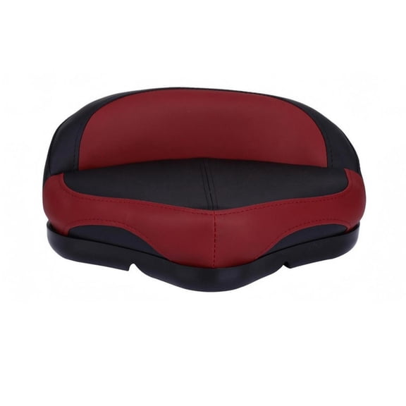 QccHieUs Boat Fishing Chair Marine Grade PVC Leather Cushioned Backrest Swivel Ready Seat Red Black 81507S