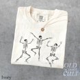 thumbnail image 4 of Dancing Skeletons Graphic Print T-Shirt | Vintage Halloween Bones Tee | Retro Spooky Unisex Top, 4 of 7