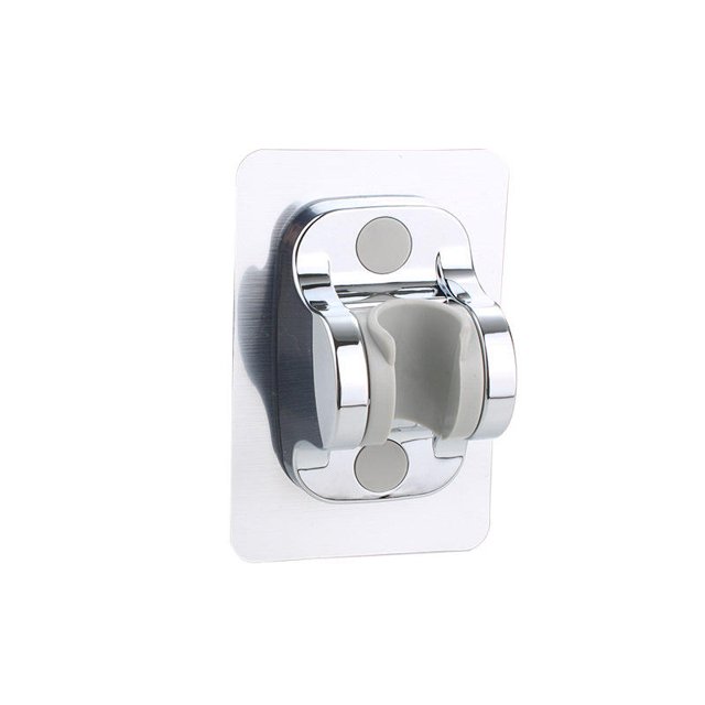 Asiento fijo de la cabeza de la ducha del baño con base de soporte de pulverización ajustable sin perforación de aluminio espacial * 2 PenghuiLiu 9024719109015