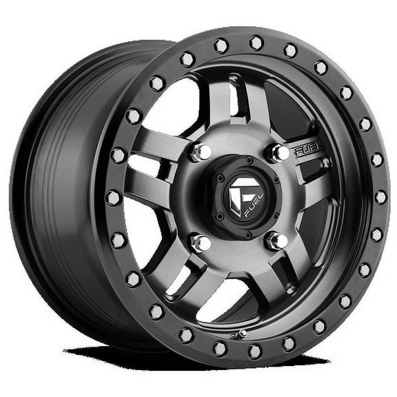 Fuel UTV Aluminum Rim D558 ANZA 15X7in Matte Gun Metal Black Bead Ring Finish, D5581570A554