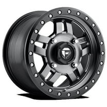 Fuel UTV Aluminum Rim D558 ANZA 15X7in Matte Gun Metal Black Bead Ring Finish, D5581570A554