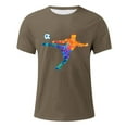 thumbnail image 3 of LUOGENLI T-shirts pour Hommes T-shirts d'Été pour Hommes Rue Extérieure Manches Courtes Col Rond t-Shirt Manches Courtes Football Tir Violent 4xlt T-shirts Graphiques pour Hommes T-shirts Jour de la Saint-Patrick Café TTTG, 3 of 5