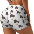 thumbnail image 1 of Balery Dachshund Dog Pantalones cortos de entrenamiento estampados para mujer, sin costuras, ajustados, para gimnasio, yoga, correr, deportes, ejercicio activo, fitness.-X-Large, 1 of 8